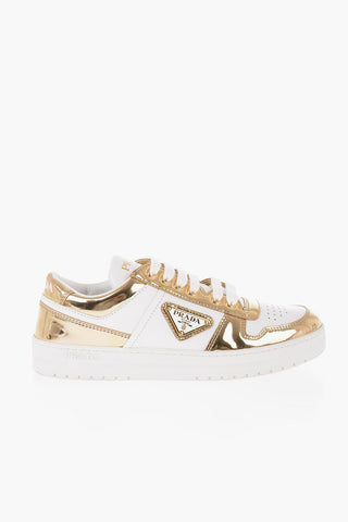 Sneakers Low-Top Con Effetto Metallizzato