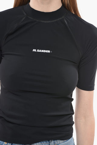 Tech Fabric Top with Printed Logo