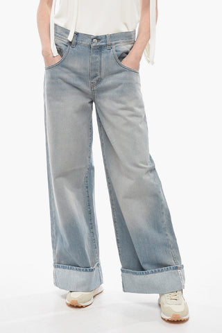 Cuffed Hem Wide Leg ELLA Jeans 33cm