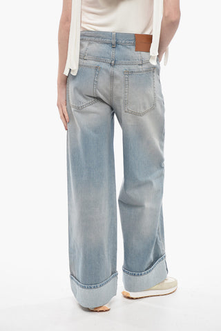 Cuffed Hem Wide Leg ELLA Jeans 33cm