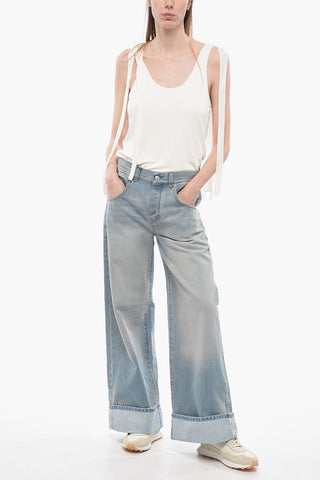 Cuffed Hem Wide Leg ELLA Jeans 33cm