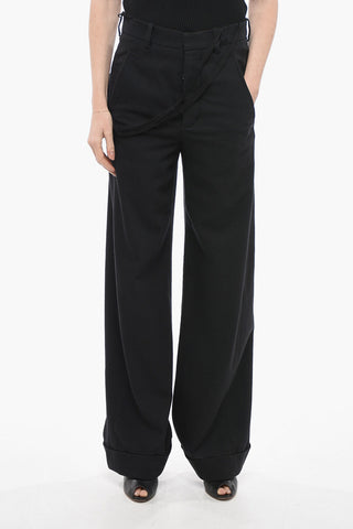 Stretch Virgin Wool BELINDA Palazzo Pants