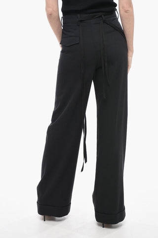 Stretch Virgin Wool BELINDA Palazzo Pants