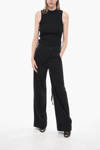 Stretch Virgin Wool BELINDA Palazzo Pants