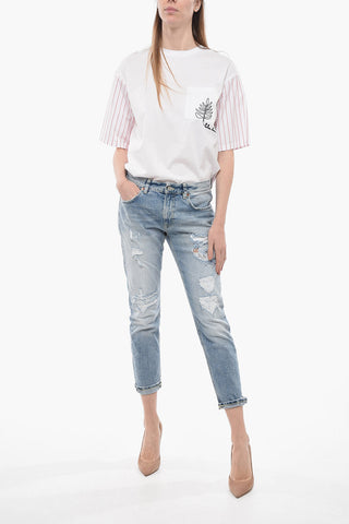 Distressed MILA Carrot Fit Jeans 17cm