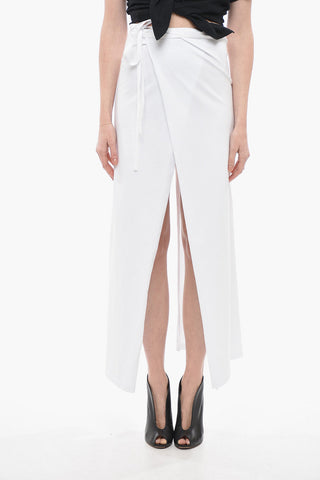 Gonna Maxi MARLENE in Jersey di Cotone con Spacco Frontale