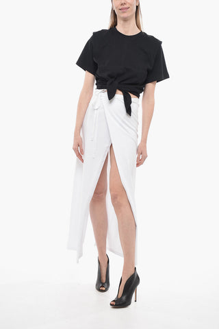 Gonna Maxi MARLENE in Jersey di Cotone con Spacco Frontale