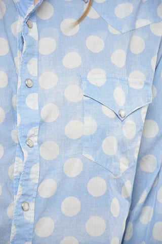 Polka-Dot Shirt UNISEX with Double Pocket