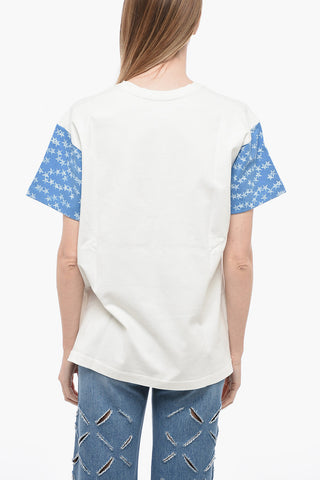 Oversized Fit UNISEX Crew-Neck T-Shirt with Printed Sleeves