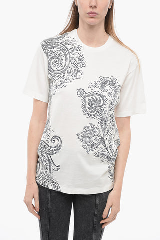 Paisley Patterned Crew-Neck T-shirt