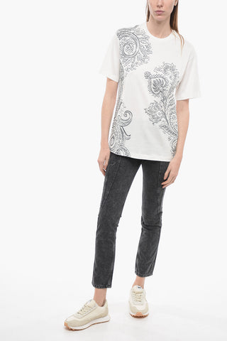 Paisley Patterned Crew-Neck T-shirt