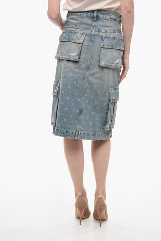 Gonna Cargo in Denim Monogram Lavaggio Vintage