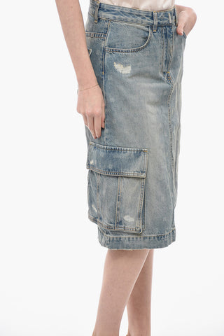Gonna Cargo in Denim Monogram Lavaggio Vintage