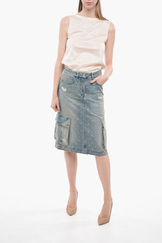 Gonna Cargo in Denim Monogram Lavaggio Vintage
