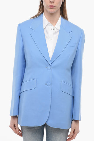 Virgin Wool LEVANTINA Blazer with Covered Buttons