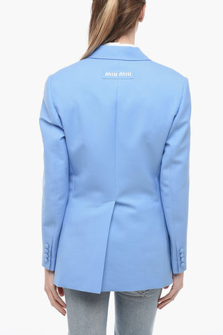 Virgin Wool LEVANTINA Blazer with Covered Buttons