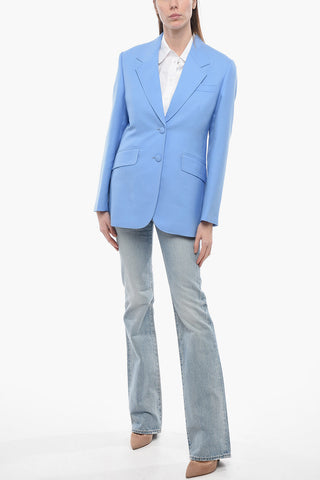 Virgin Wool LEVANTINA Blazer with Covered Buttons