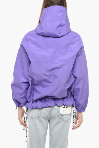 Giacca a Vento in Nylon con Maxi Zip