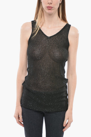 V-neck Tank Top with Sequin
