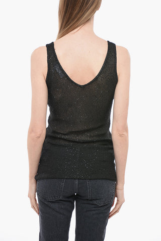 V-neck Tank Top with Sequin