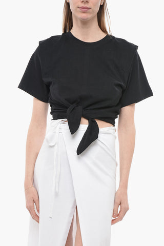 ETOILE Crew Neck ZELIKIA T-Shirt with Knotted Detail