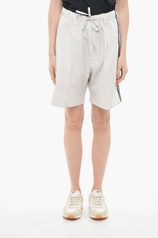 Y-3 YOHJI YAMAMOTO Shorts UNISEX a 1 Pince con Bande Laterali a Contrasto