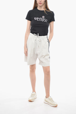 Y-3 YOHJI YAMAMOTO Shorts UNISEX a 1 Pince con Bande Laterali a Contrasto