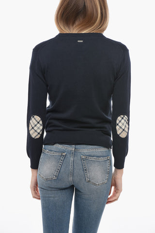 Cotton and Cashmere Cardigan with Patches