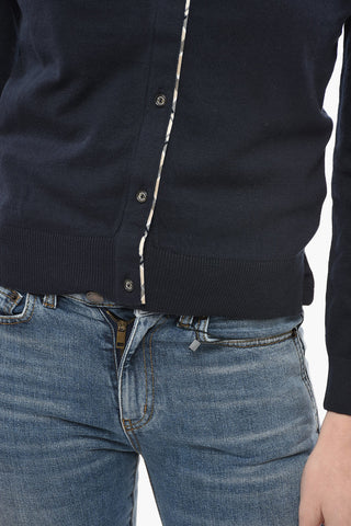 Cotton and Cashmere Cardigan with Patches