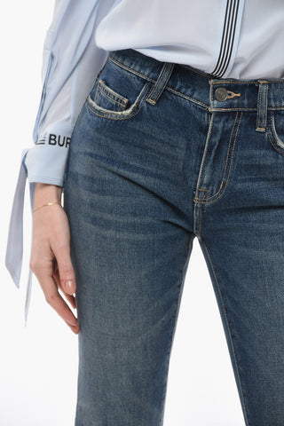 Jeans Slim Fit Ad Orlo con Risvolto 16cm
