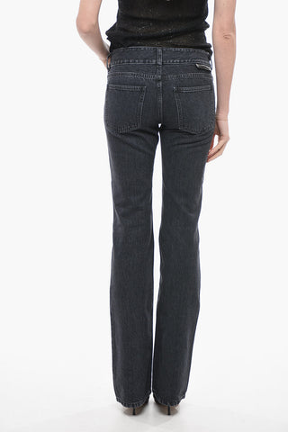 Stone Washed Straight Fit Denims 23cm