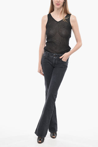 Stone Washed Straight Fit Denims 23cm
