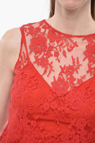 Crew Neck Lace Tank Top