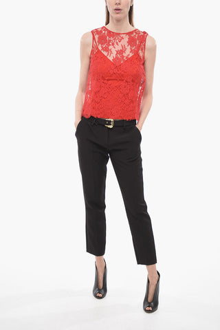 Crew Neck Lace Tank Top