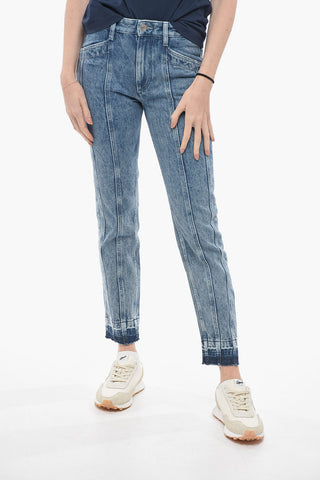 ETOILE Stone Washed SULANOA Denims with Vertical Stitchings 17cm