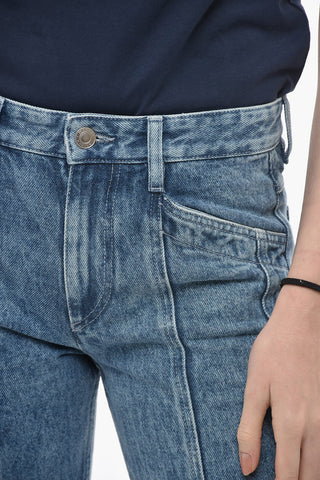 ETOILE Stone Washed SULANOA Denims with Vertical Stitchings 17cm