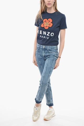 ETOILE Stone Washed SULANOA Denims with Vertical Stitchings 17cm