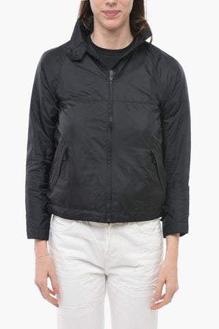 Nylon Windbreaker with Drawstringed Bottom