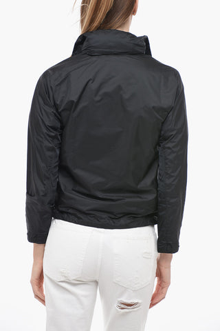 Nylon Windbreaker with Drawstringed Bottom