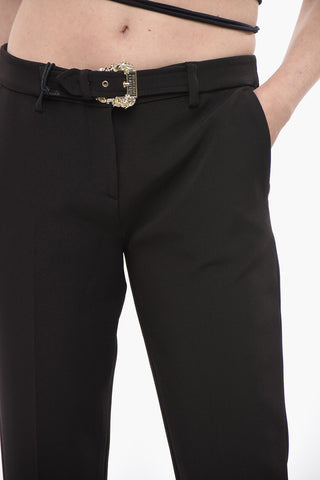 JEANS COUTURE Chinos Pants with Jeweled Buckle