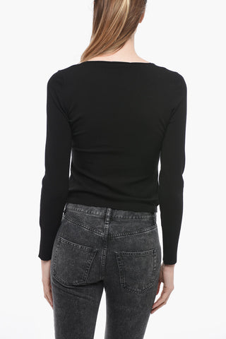V-neck Sweater with Laces