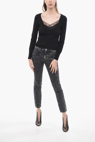 V-neck Sweater with Laces