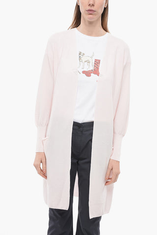 Maxi cardigan in Cotone con Tasche a Toppa