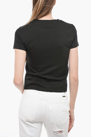 Crew Neck CREST LOGO Cotton T-Shirt