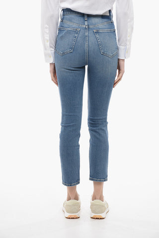 stone Washed Effect Slim Fit Jeans 14cm