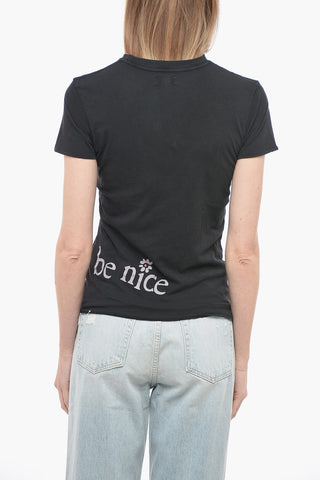 Solid Color UNISEX VENICE BE NICE Crew-neck T-Shirt 