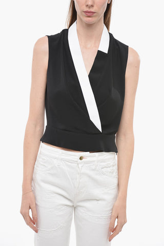 Sleeveless CREPE MARO top