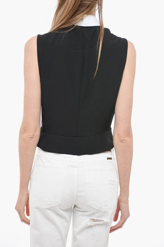Sleeveless CREPE MARO top