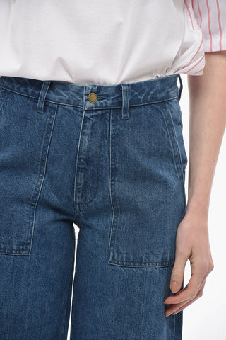 Wide Leg Jeans With Maxi Patch Pockets 26cm