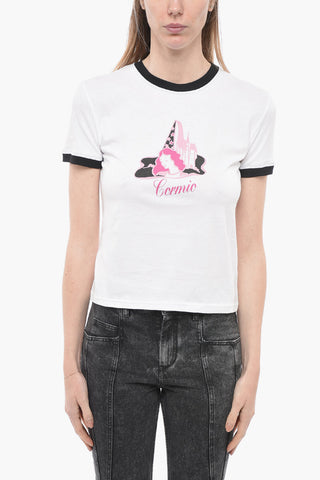 Crew-Neck T-shirt with Maxi Print Back